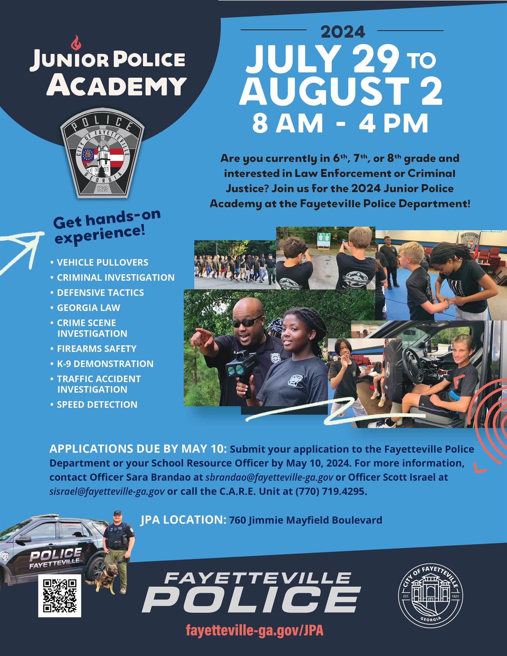  2024 Jr. Police Academy Flyer